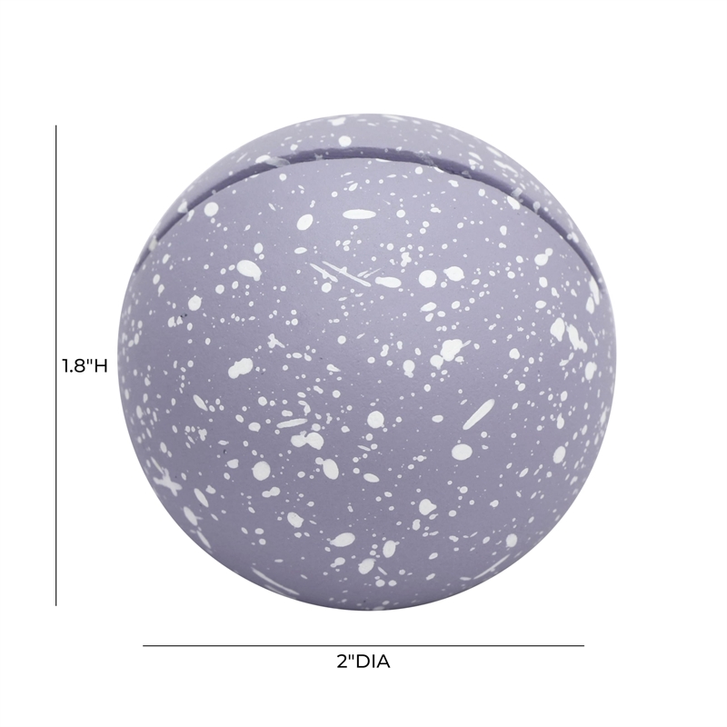 Pemberly Row Transitional Speckled Purple Round Card Holder - Set of 4