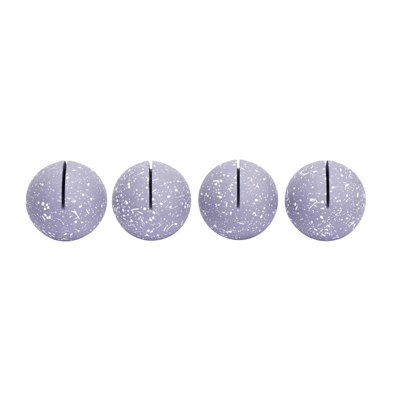 Pemberly Row Transitional Speckled Purple Round Card Holder - Set of 4