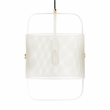 Pemberly Row Contemporary White Finish Iron Metal Pendant - 13