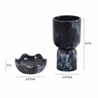 Pemberly Row Handmade Contemporary Black Swirl Resin Kiddush Cup