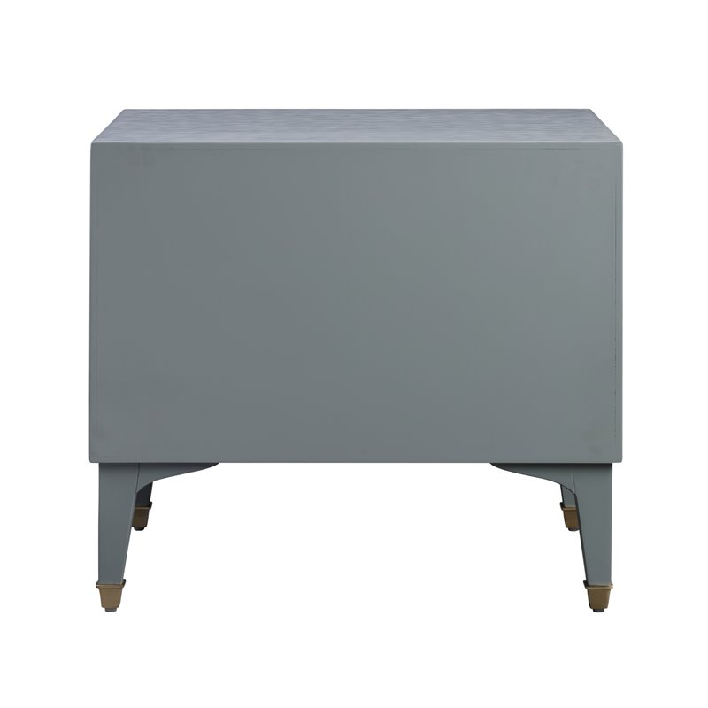 Pemberly Row Transitional MDF Wood Nightstand in Gray - 23
