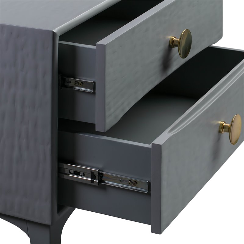 Pemberly Row Transitional MDF Wood Nightstand in Gray - 23