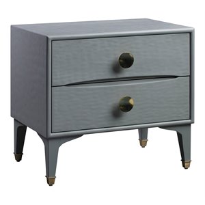 Pemberly Row Transitional MDF Wood Nightstand in Gray - 23&quotH x 25&quotW x 18&quotD