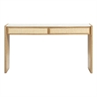 Pemberly Row Contemporary Natural Oak Console Desk - 56