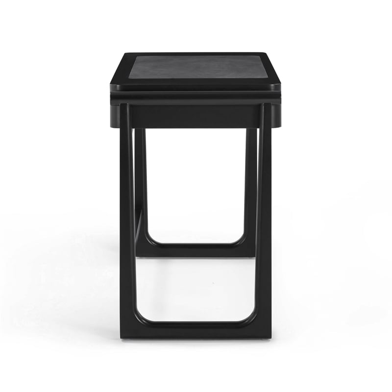 Pemberly Row Contemporary Black Finish 2 Drawer Desk - 52