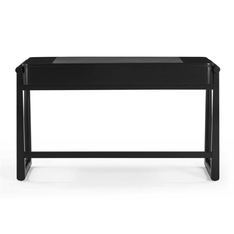 Pemberly Row Contemporary Black Finish 2 Drawer Desk - 52