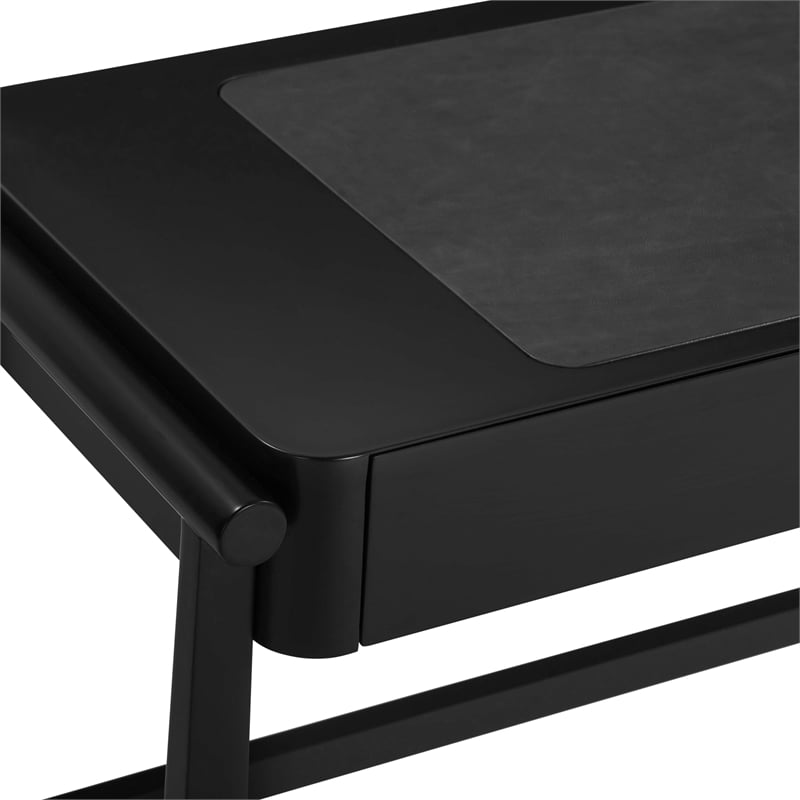 Pemberly Row Contemporary Black Finish 2 Drawer Desk - 52