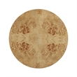 Pemberly Row Contemporary Natural Burl Drum Coffee Table - 36