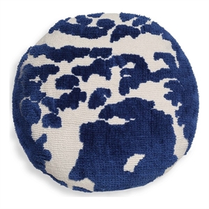 Pemberly Row Contemporary Royal Blue Tufted 20&quot Round Pillow