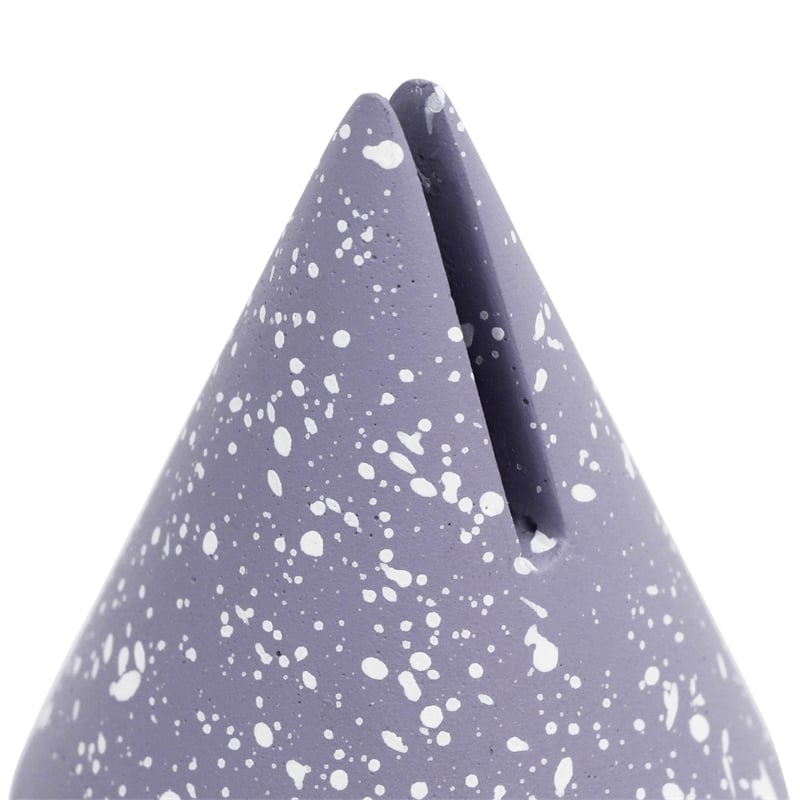 Pemberly Row Transitional Speckled Purple Cone Card Holder - Set of 4