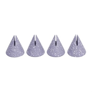 Pemberly Row Transitional Speckled Purple Cone Card Holder - Set of 4