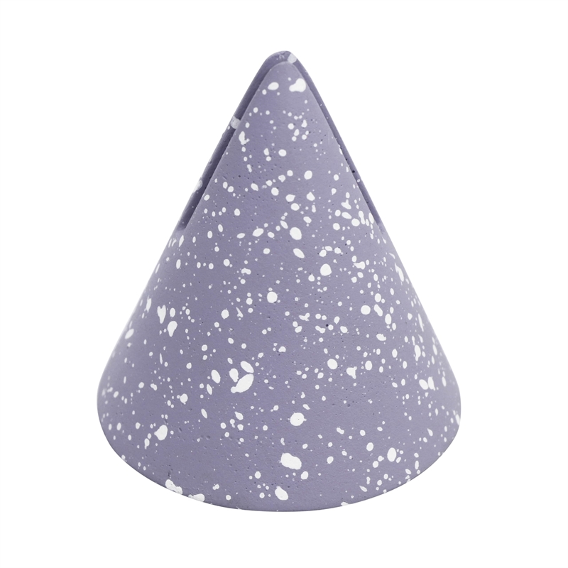 Pemberly Row Transitional Speckled Purple Cone Card Holder - Set of 4