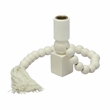 Pemberly Row Handmade Modern / Contemporary Cream Wooden Candlestick