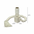 Pemberly Row Handmade Modern / Contemporary Cream Wooden Candlestick