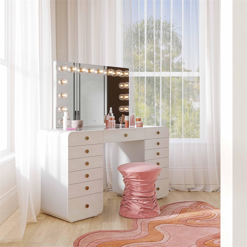 Pemberly Row Contemporary Jumbo Vanity Mirror - 40.9