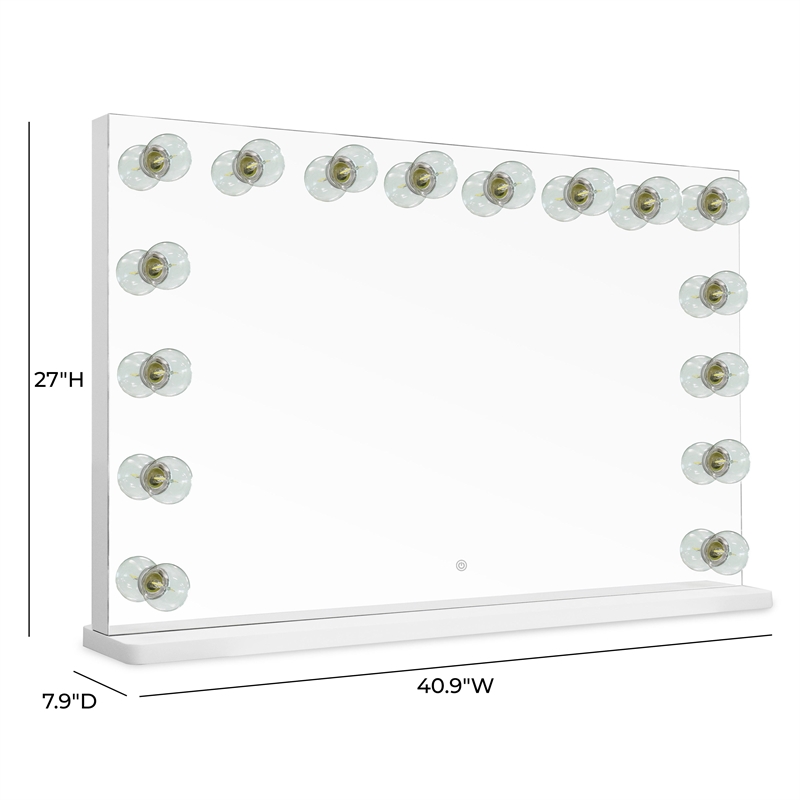 Pemberly Row Contemporary Jumbo Vanity Mirror - 40.9