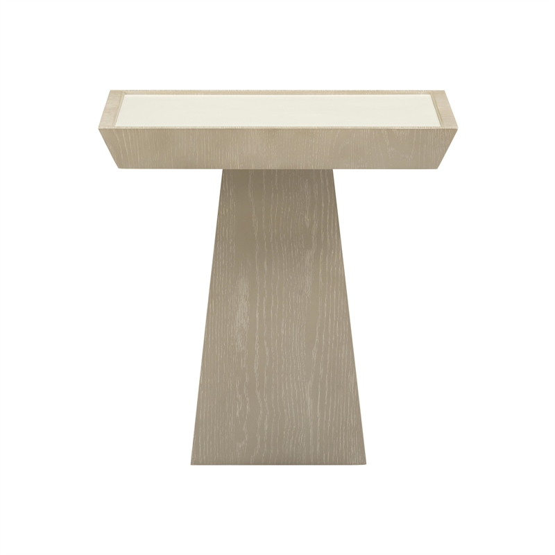 Pemberly Row Contemporary Washed Ash Side Table - 19.7