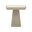 Pemberly Row Contemporary Washed Ash Side Table - 19.7