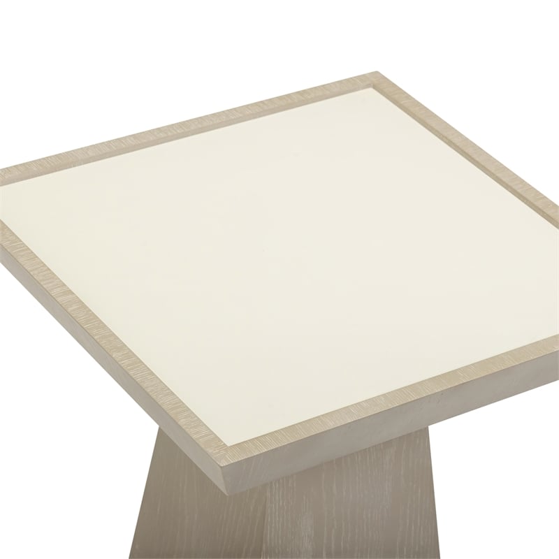 Pemberly Row Contemporary Washed Ash Side Table - 19.7
