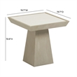 Pemberly Row Contemporary Washed Ash Side Table - 19.7