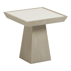 Pemberly Row Contemporary Washed Ash Side Table - 19.7&quotW x 19.7&quotD x 19.9&quotH