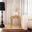 Pemberly Row Contemporary Honey Burl Wooden End Table - 26