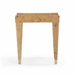 Pemberly Row Contemporary Honey Burl Wooden End Table - 26