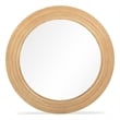 Pemberly Row Natural Rattan Round Wall Mirror - 43.5