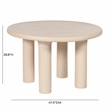 Pemberly Row Cream Textured Indoor / Outdoor 47 inch Round Dining Table