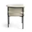 Pemberly Row Contemporary Cream Performance Vegan Leather Dining Chair