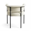 Pemberly Row Contemporary Cream Performance Vegan Leather Dining Chair