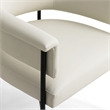 Pemberly Row Contemporary Cream Performance Vegan Leather Dining Chair