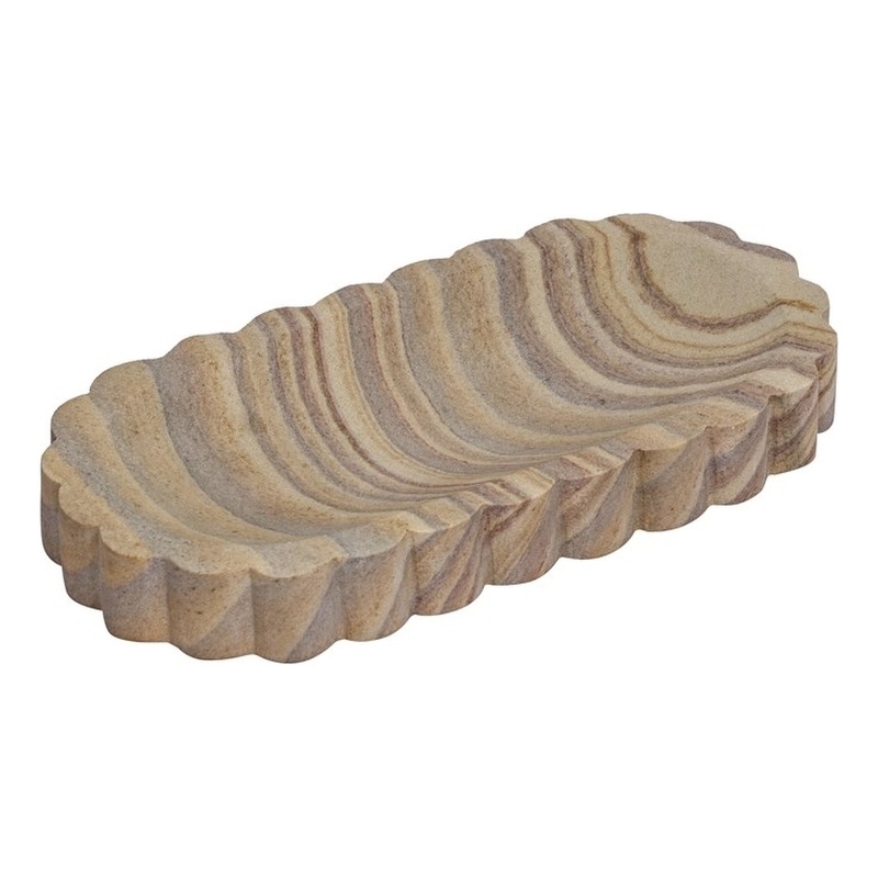 Pemberly Row Handmade Modern / Contemporary Sandstone Large Tray