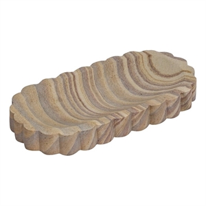 Pemberly Row Handmade Modern / Contemporary Sandstone Large Tray