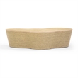 Pemberly Row Contemporary Slab Natural Seagrass Coffee Table