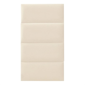 Pemberly Row Contemporary Cream Velvet Queen Wings (Set of 2)