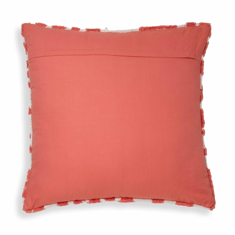 Pemberly Row Contemporary Coral Pink Tufted 26