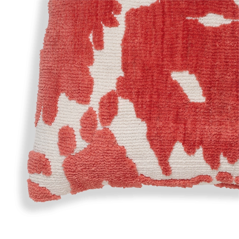 Pemberly Row Contemporary Coral Pink Tufted 26