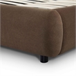 Pemberly Row Contemporary Brown Faux Mohair Upholsterd Queen Bed