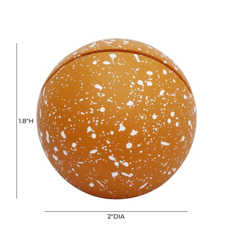 Pemberly Row Speckled Terracotta Round Card Holder - Set of 4