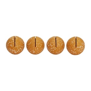 Pemberly Row Speckled Terracotta Round Card Holder - Set of 4