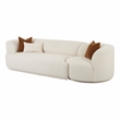 Pemberly Row Cream Boucle 2-Piece Modular Left-Arm Facing Sofa