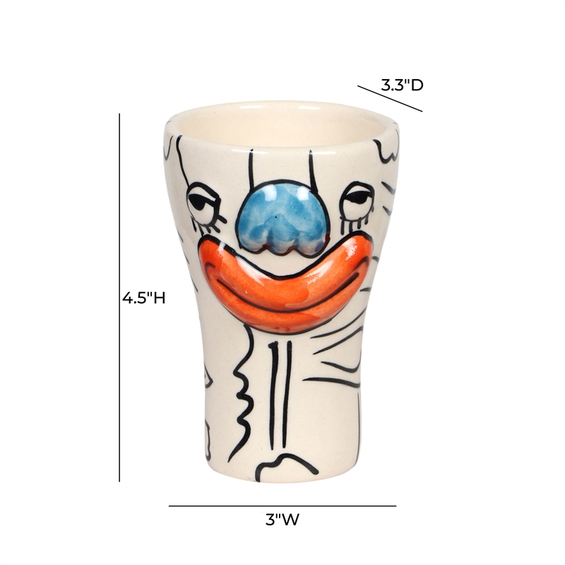 Pemberly Row Transitional 'Bashful' Ceramic Glasses - Set of 4