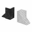 Pemberly Row Transitional Speckled Black and White Stairway Bookends