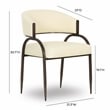 Pemberly Row Contemporary Upholstered Cream Vegan Leather Dining Chair