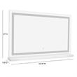 Pemberly Row Contemporary Jumbo LED Panel Vanity Mirror - 40.9
