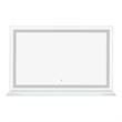 Pemberly Row Contemporary Jumbo LED Panel Vanity Mirror - 40.9