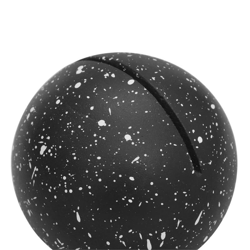 Pemberly Row Transitional Speckled Black Round Card Holder - Set of 4