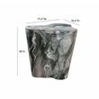 Pemberly Row Contemporary Slab Grey/Blush Faux Marble Short Side Table