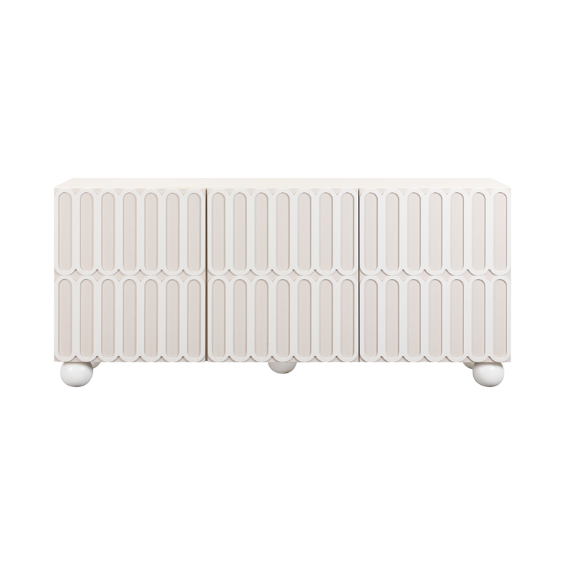Pemberly Row Handmade Modern Transitional Motif Taupe Buffet